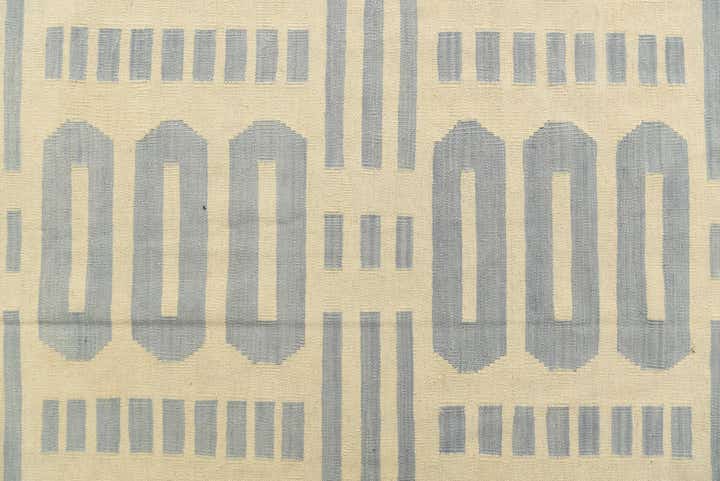 6' 6 x 9' 5 Hand Woven Kilim Modern Wool Rug