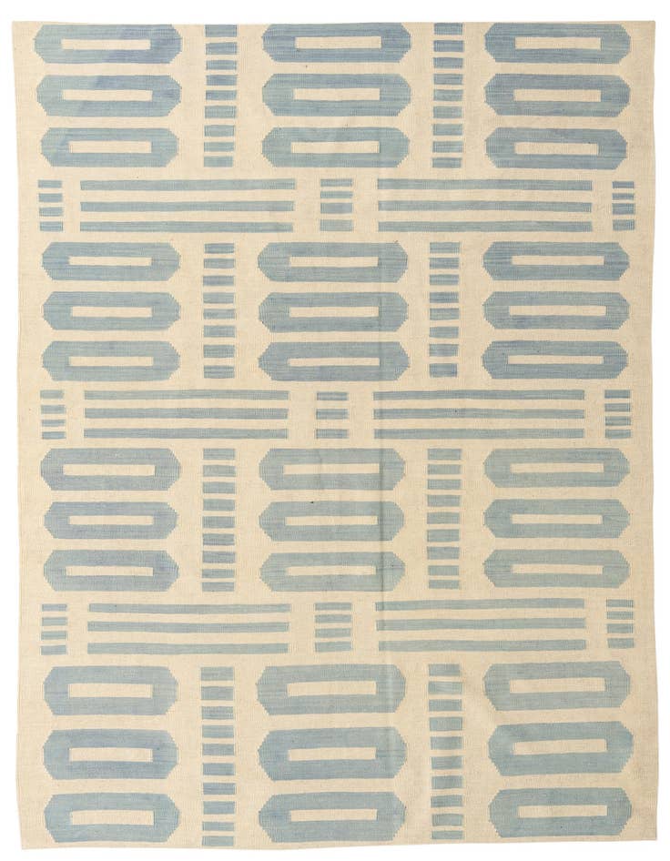 Detail image of 6' 6 x 9' 5 Hand Woven Kilim Modern Wool Rug