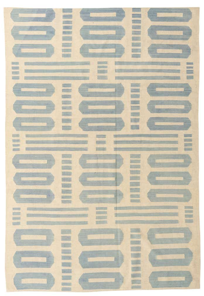 6' 6 x 9' 5 Hand Woven Kilim Modern Wool Rug