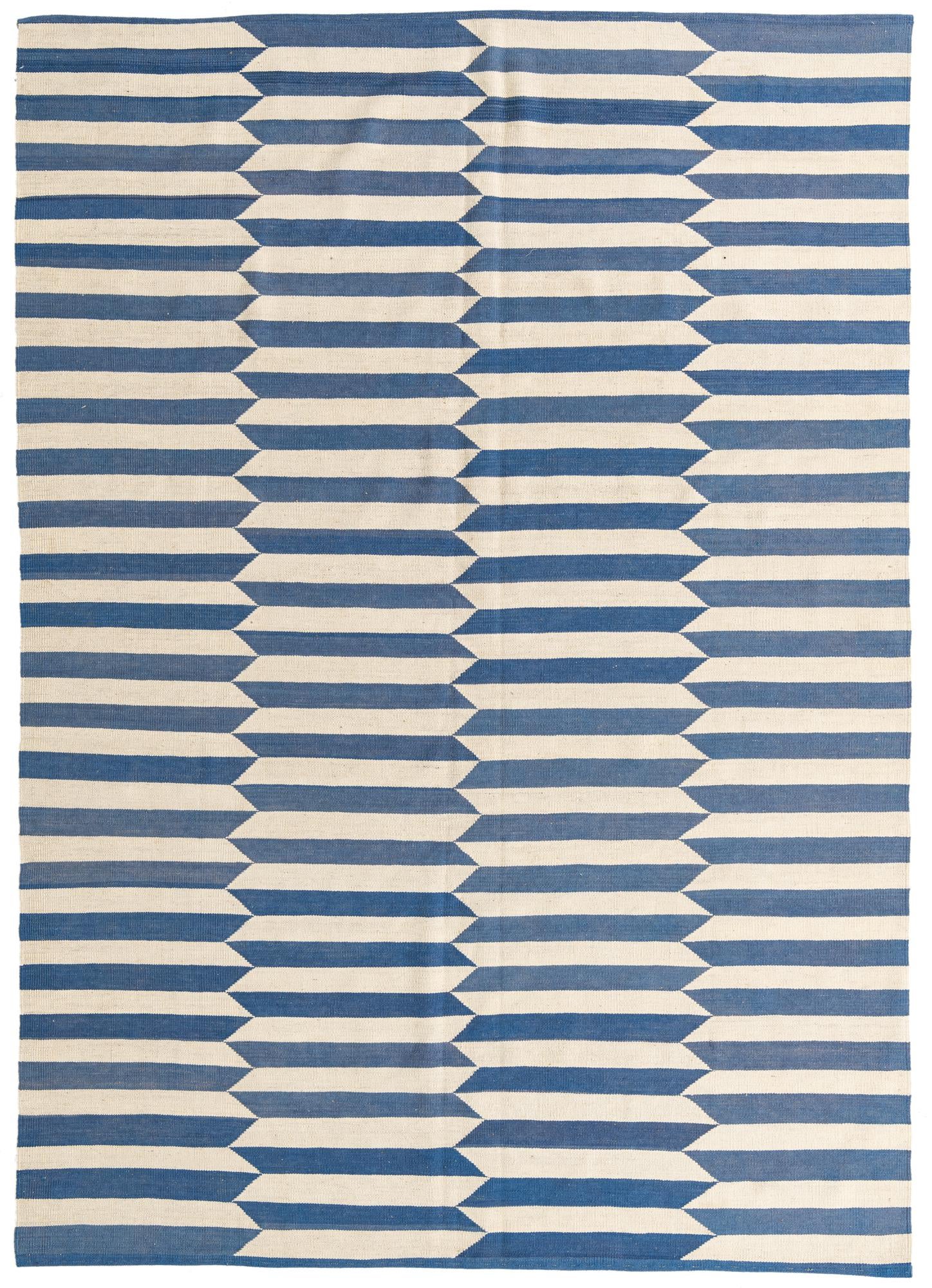 6' 9 x 9' 6 Hand Woven Kilim Modern Wool Rug