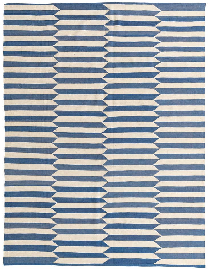 Detail image of 6' 9 x 9' 6 Hand Woven Kilim Modern Wool Rug