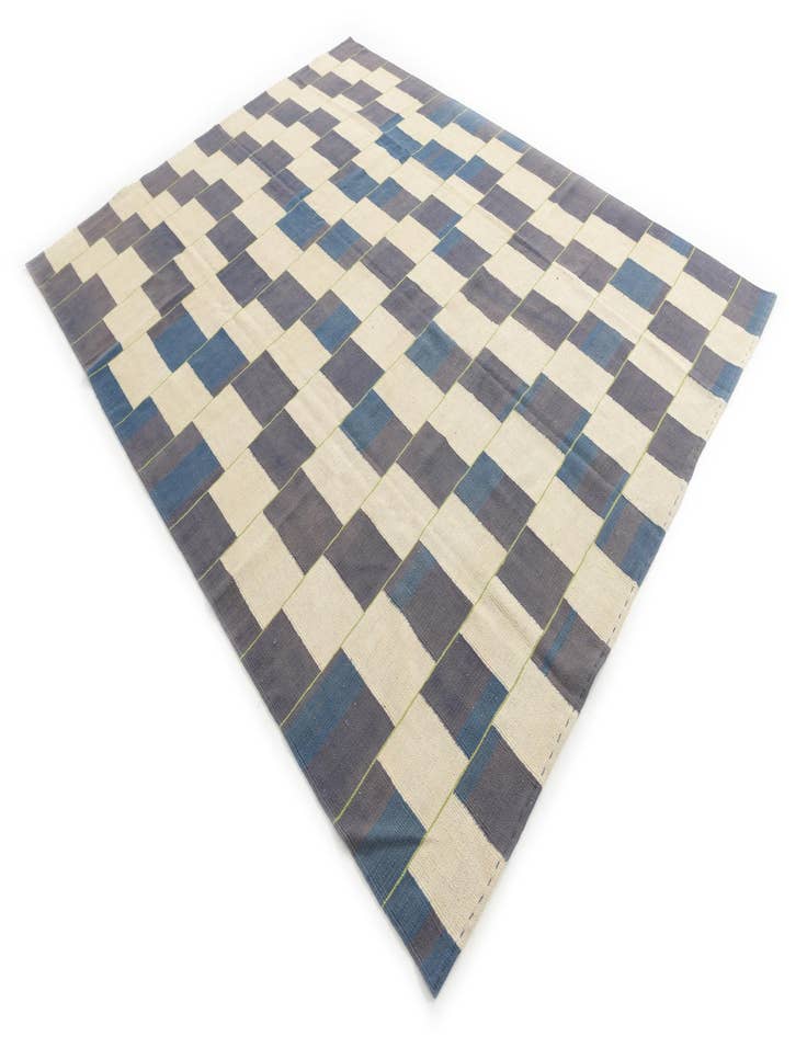 Detail image of 7' 9 x 10'  Hand Woven Kilim Modern Wool Rug