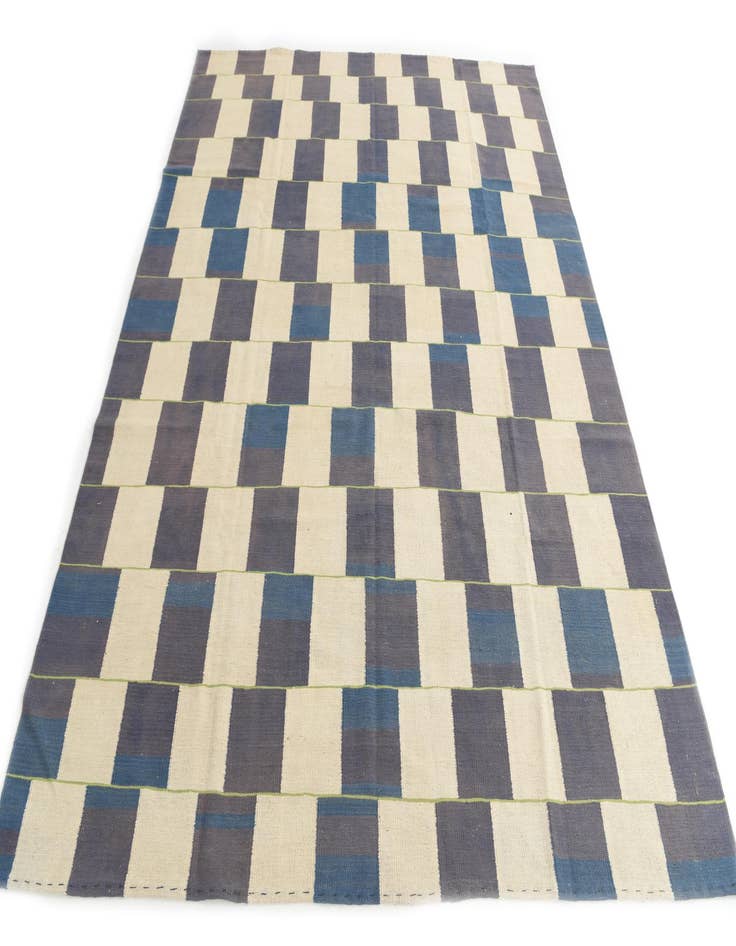 Detail image of 7' 9 x 10'  Hand Woven Kilim Modern Wool Rug