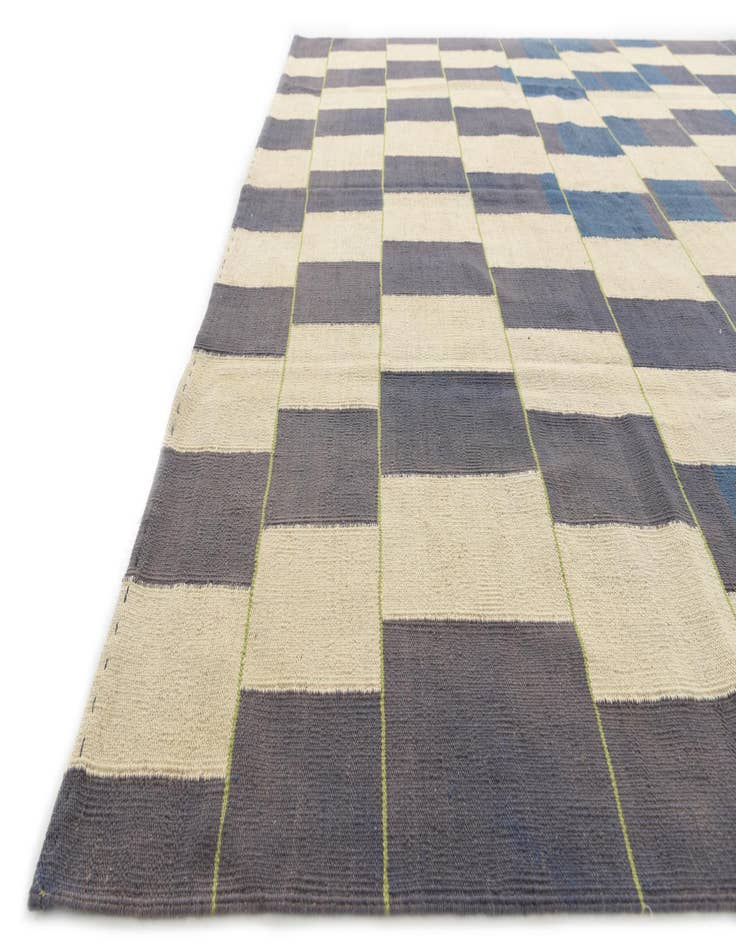 Detail image of 7' 9 x 10'  Hand Woven Kilim Modern Wool Rug