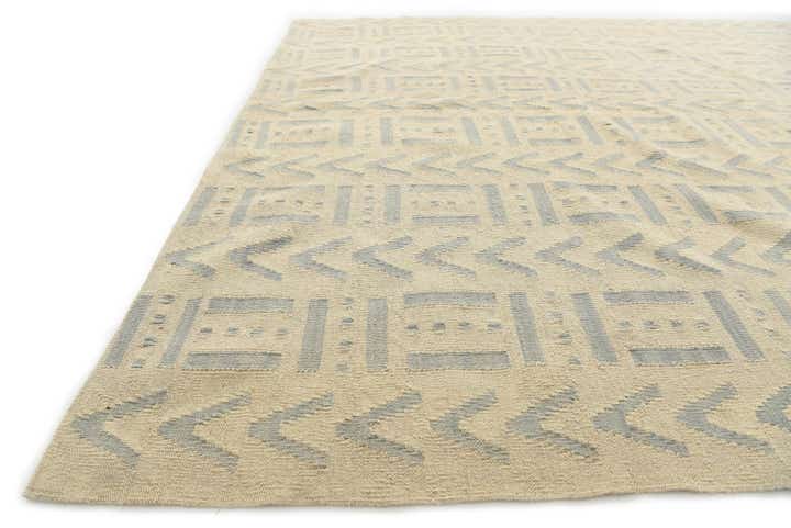7' x 9' 7 Hand Woven Kilim Modern Wool Rug