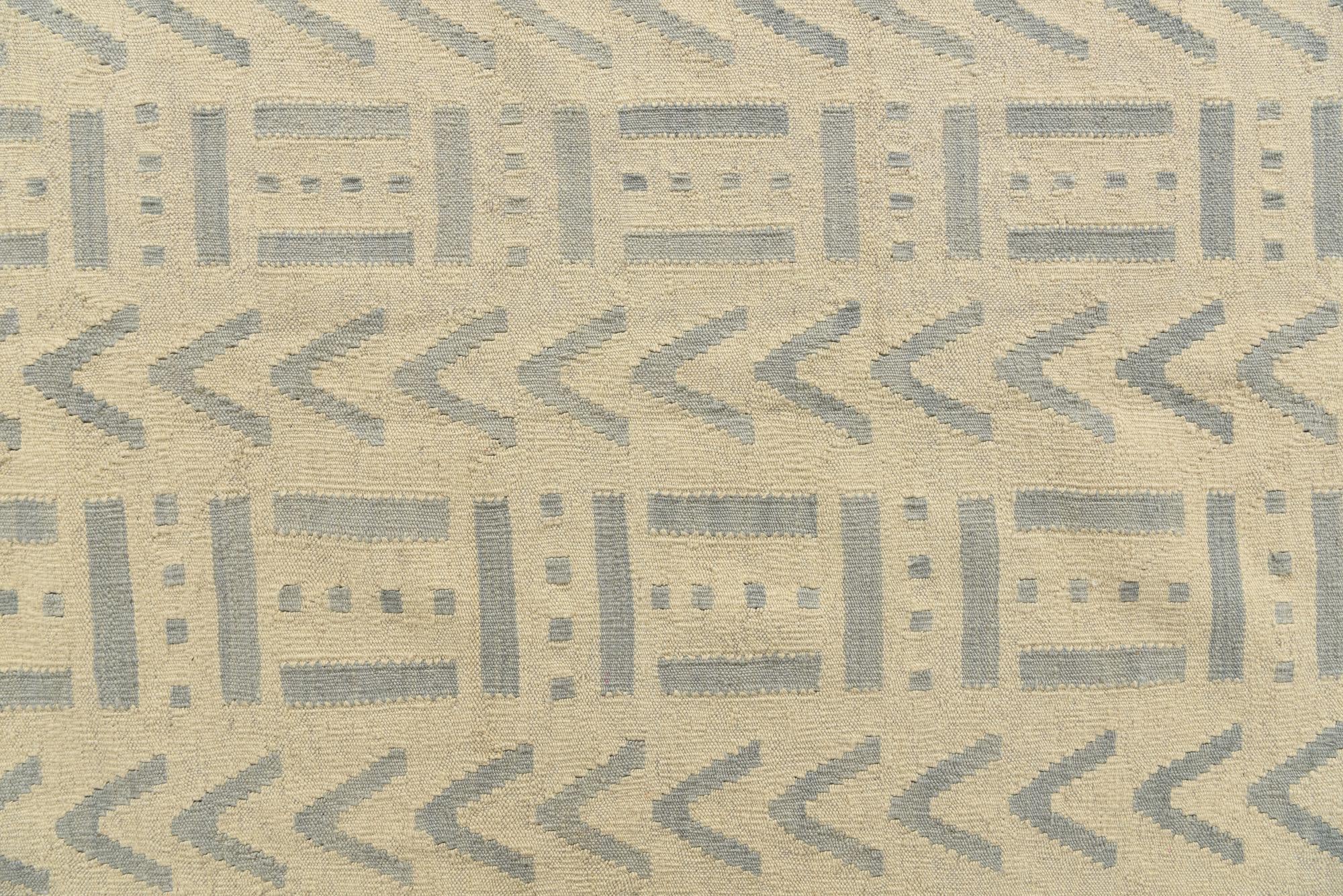 7' x 9' 7 Hand Woven Kilim Modern Wool Rug