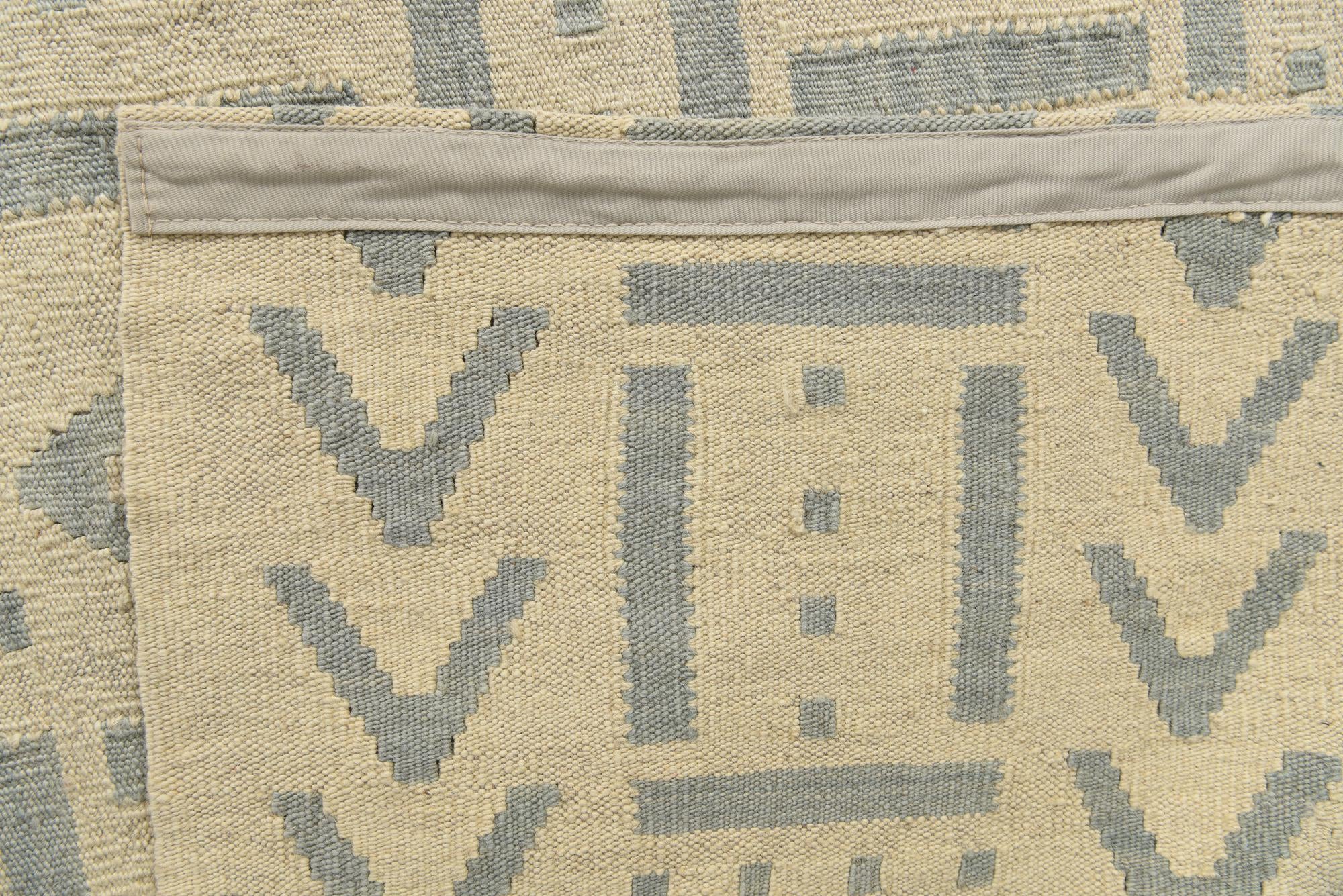7' x 9' 7 Hand Woven Kilim Modern Wool Rug