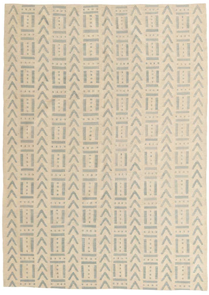 7' x 9' 7 Hand Woven Kilim Modern Wool Rug