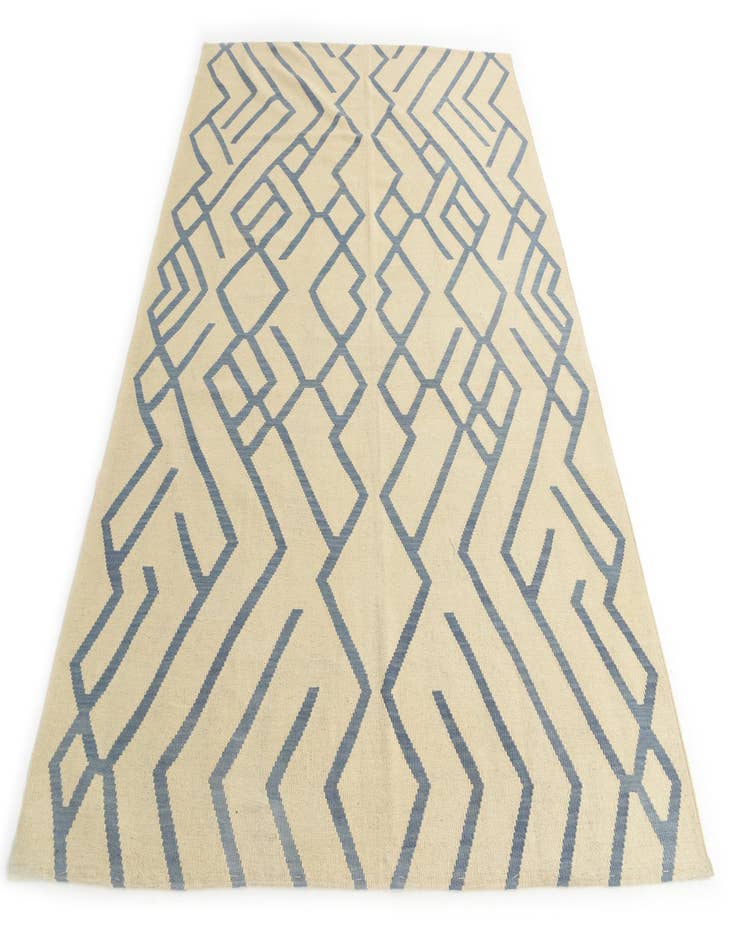 Detail image of 6' 10 x 9' 6  Hand Woven Kilim Modern Wool Rug