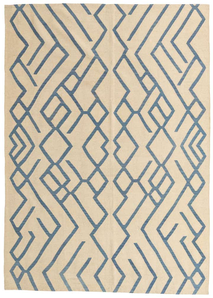 6' 10 x 9' 6 Hand Woven Kilim Modern Wool Rug