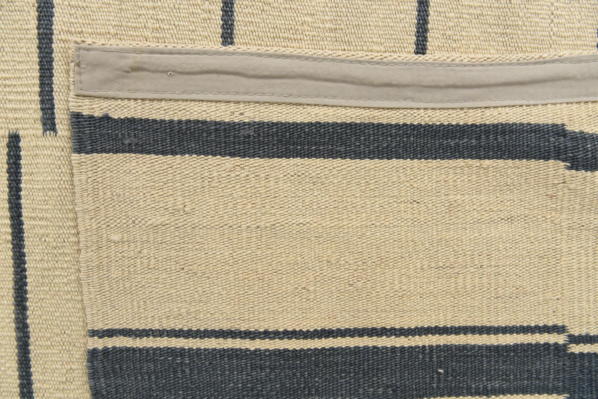 7' 3 x 9' 2 Hand Woven Kilim Modern Wool Rug