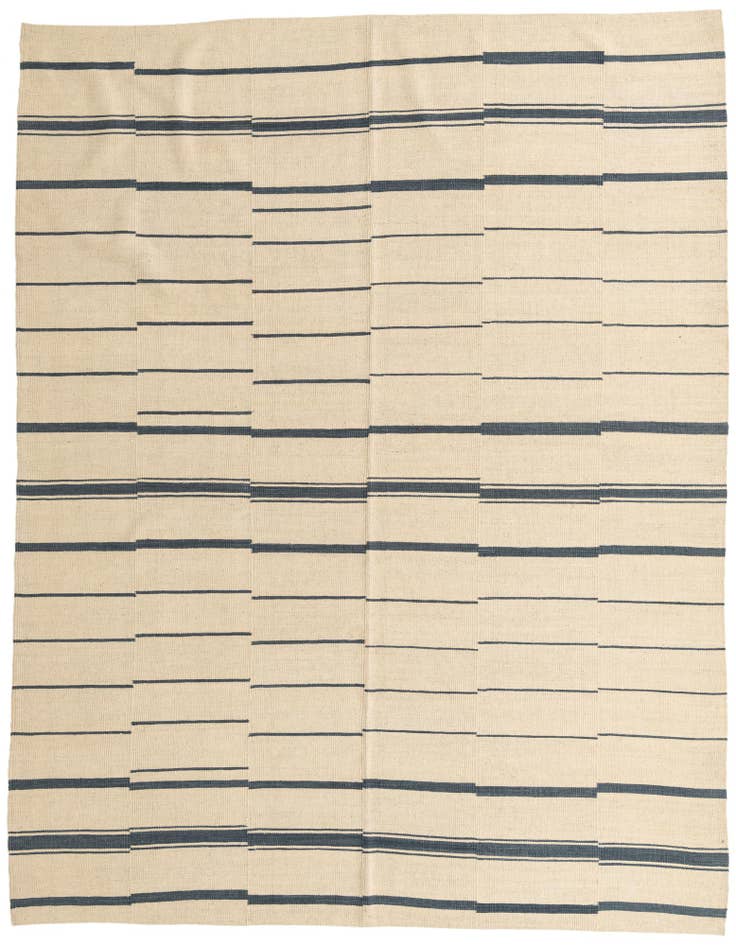 Detail image of 7' 3 x 9' 2 Hand Woven Kilim Modern Wool Rug