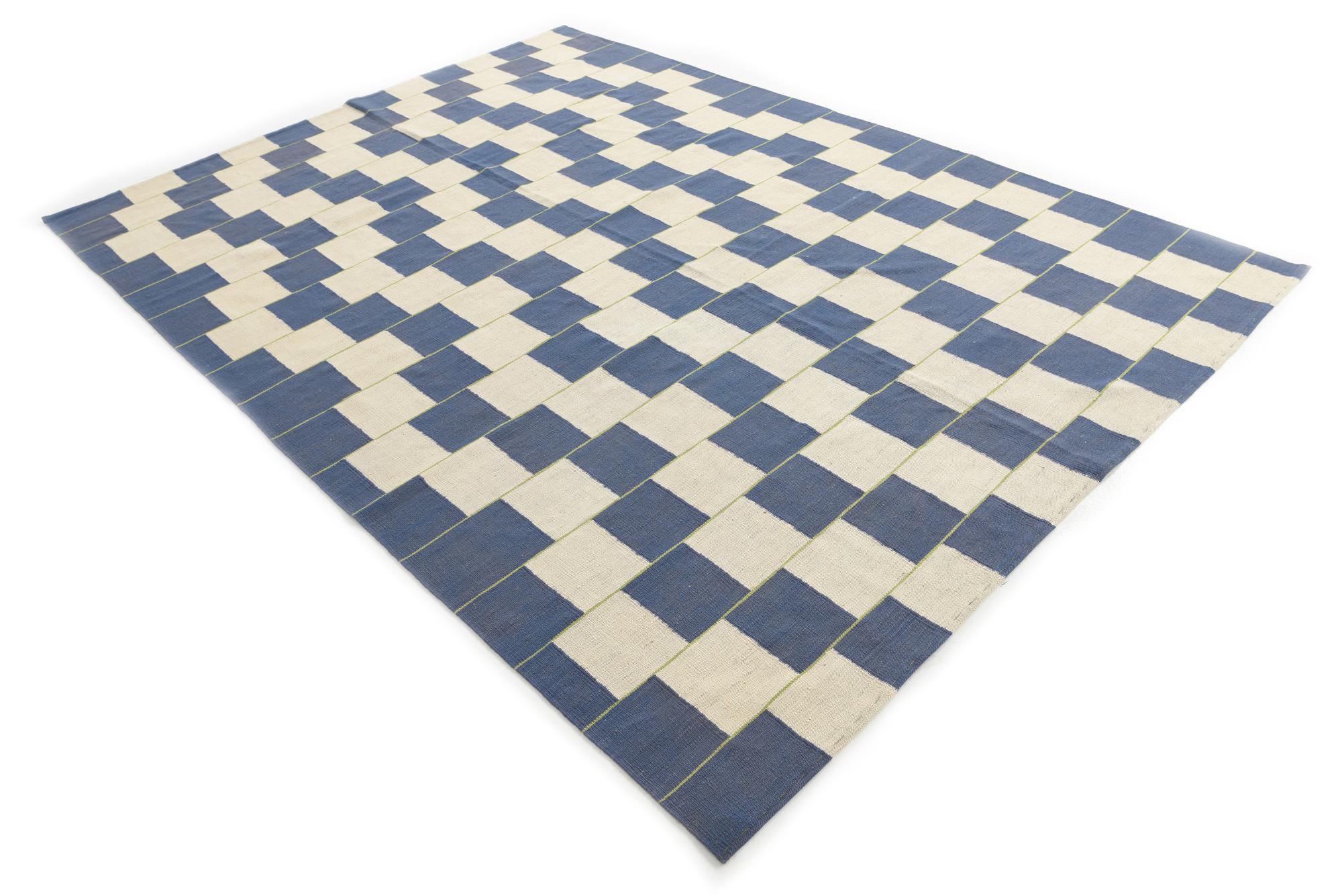 7' 1 x 9' 7 Hand Woven Kilim Modern Wool Rug