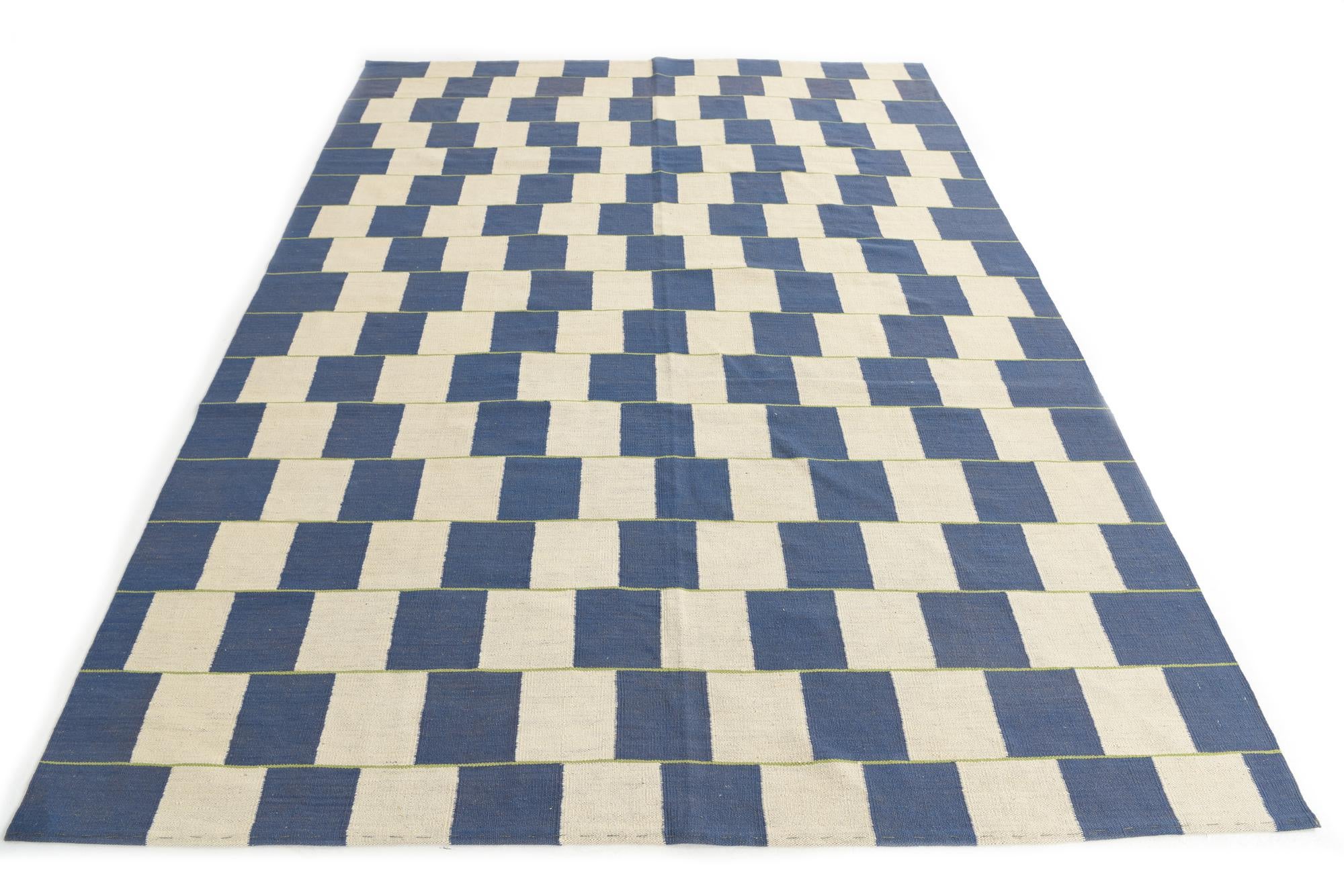 7' 1 x 9' 7 Hand Woven Kilim Modern Wool Rug