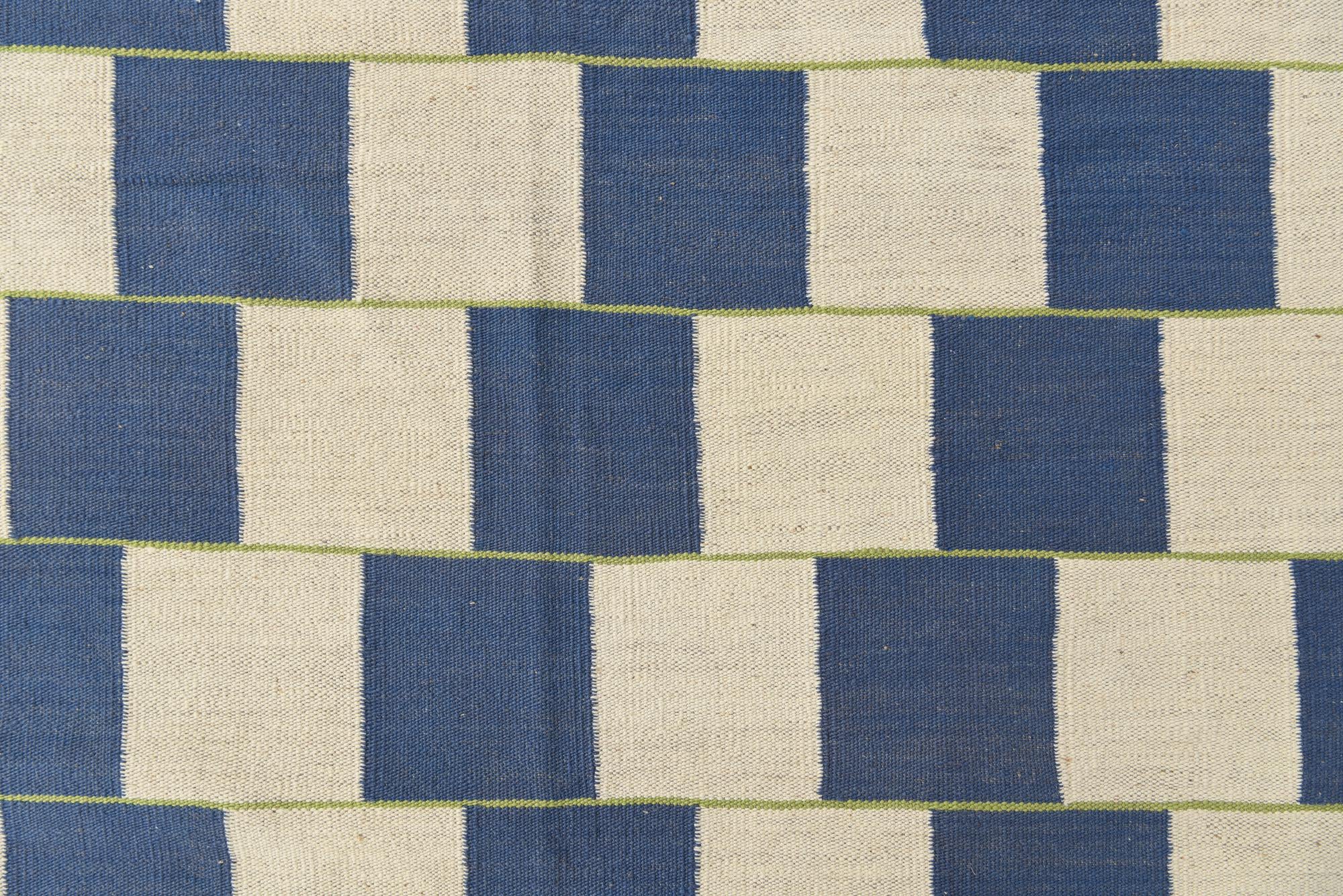 7' 1 x 9' 7 Hand Woven Kilim Modern Wool Rug