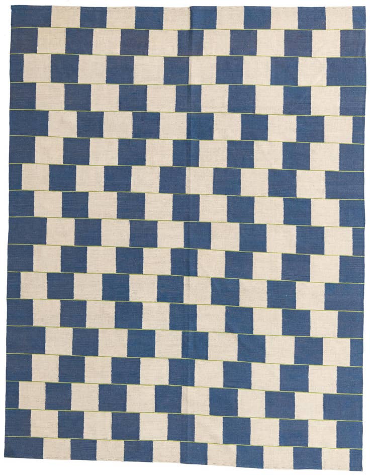 Detail image of 7' 1 x 9' 7 Hand Woven Kilim Modern Wool Rug