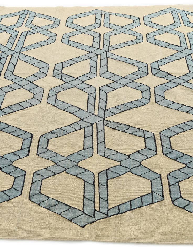 Detail image of 7' x 9' 5  Hand Woven Kilim Modern Wool Rug