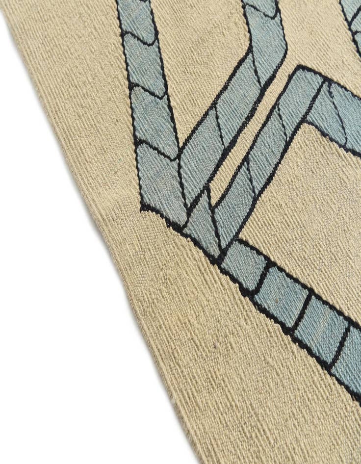 Detail image of 7' x 9' 5  Hand Woven Kilim Modern Wool Rug