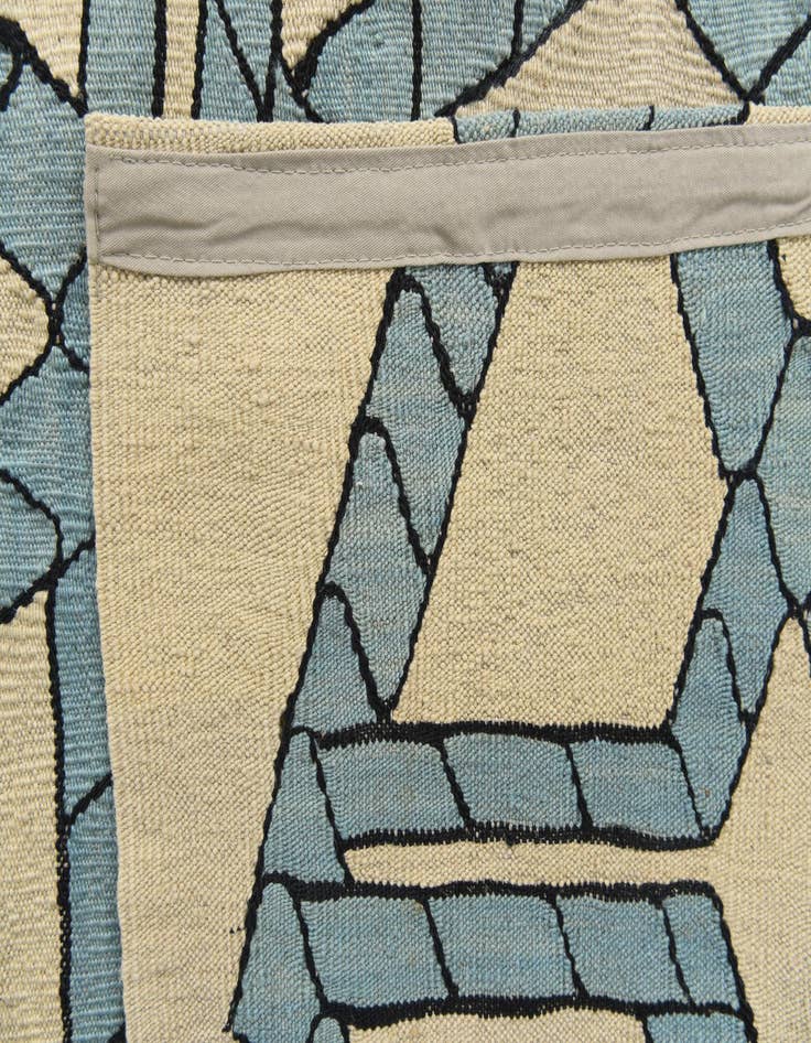 Detail image of 7' x 9' 5  Hand Woven Kilim Modern Wool Rug