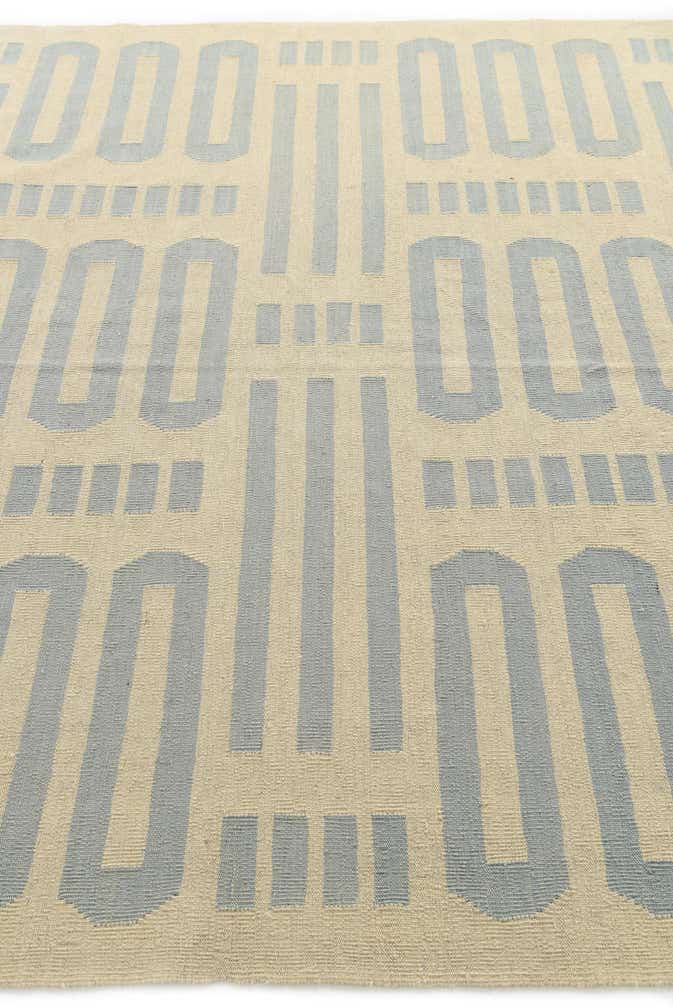 6' 9 x 9' 8 Hand Woven Kilim Modern Wool Rug