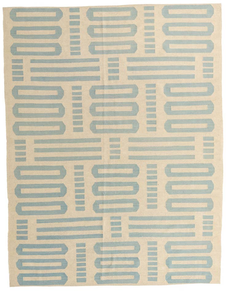 Detail image of 6' 9 x 9' 8 Hand Woven Kilim Modern Wool Rug