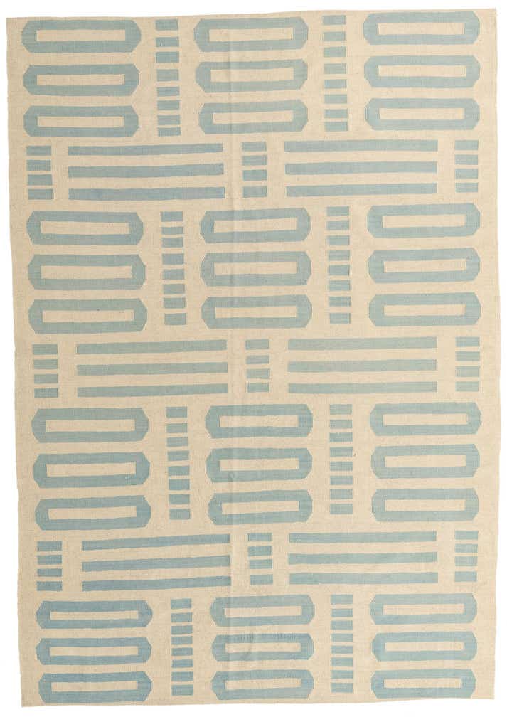 6' 9 x 9' 8 Hand Woven Kilim Modern Wool Rug