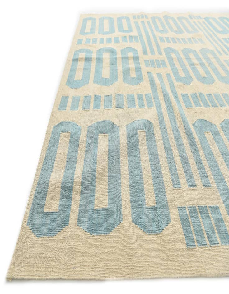 Detail image of 6' 7 x 9' 7  Hand Woven Kilim Modern Wool Rug