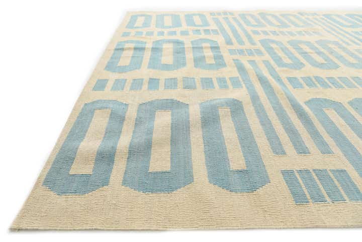 6' 7 x 9' 7 Hand Woven Kilim Modern Wool Rug