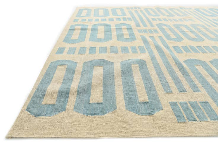 Detail image of 6' 7 x 9' 7 Hand Woven Kilim Modern Wool Rug