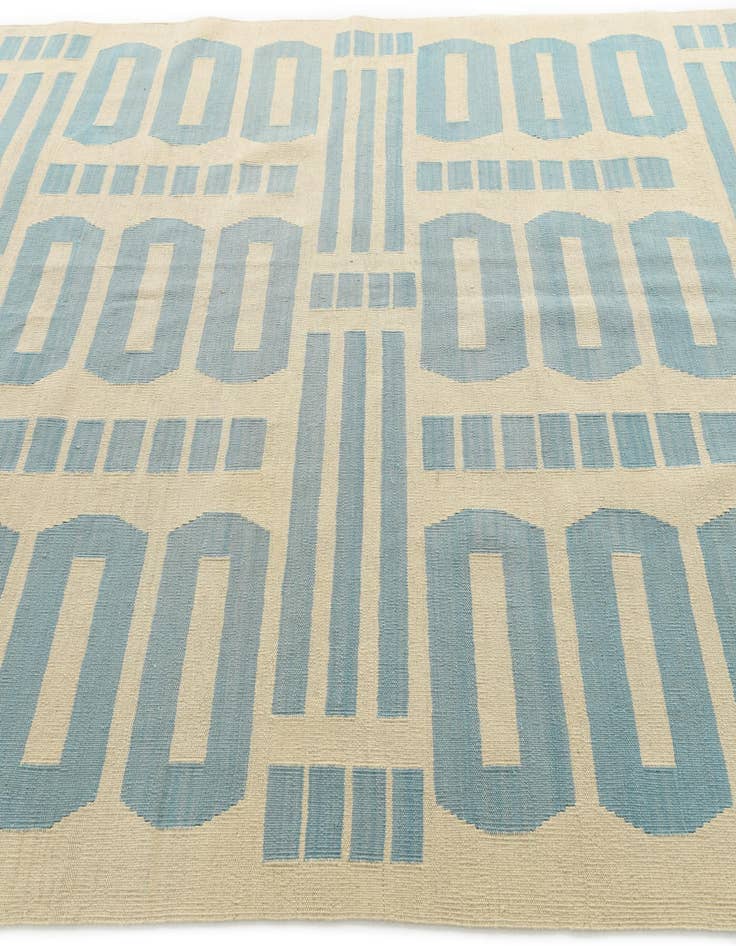 Detail image of 6' 7 x 9' 7  Hand Woven Kilim Modern Wool Rug