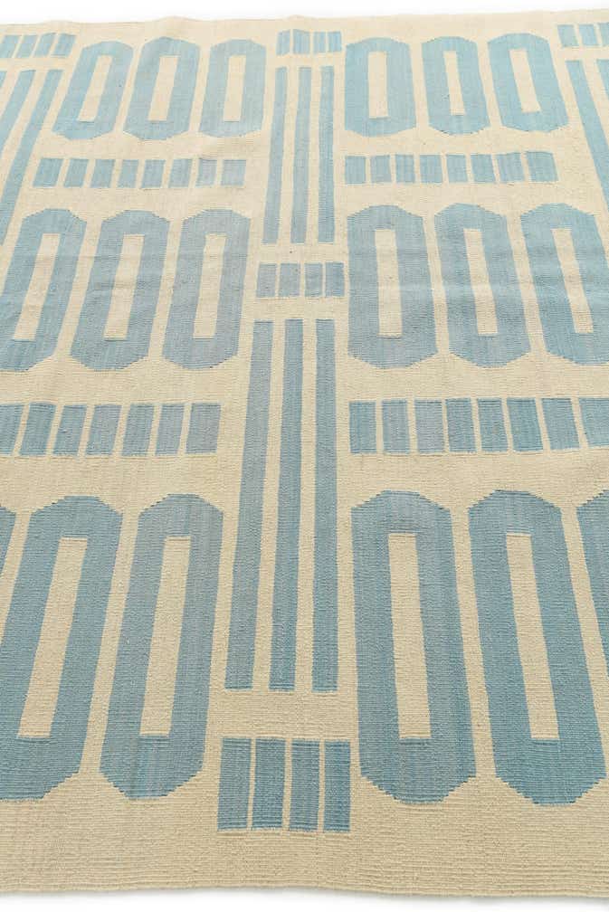 6' 7 x 9' 7 Hand Woven Kilim Modern Wool Rug