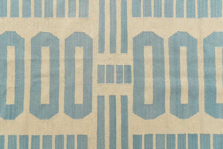 6' 7 x 9' 7 Hand Woven Kilim Modern Wool Rug