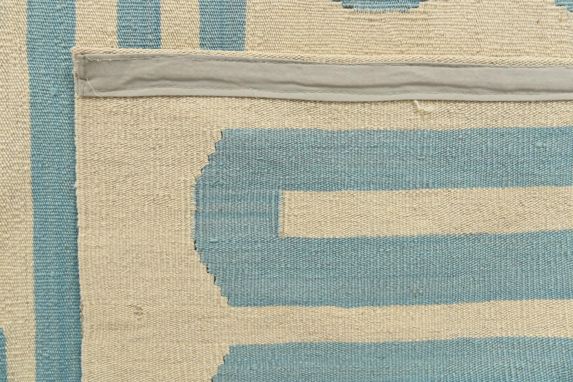 6' 7 x 9' 7 Hand Woven Kilim Modern Wool Rug