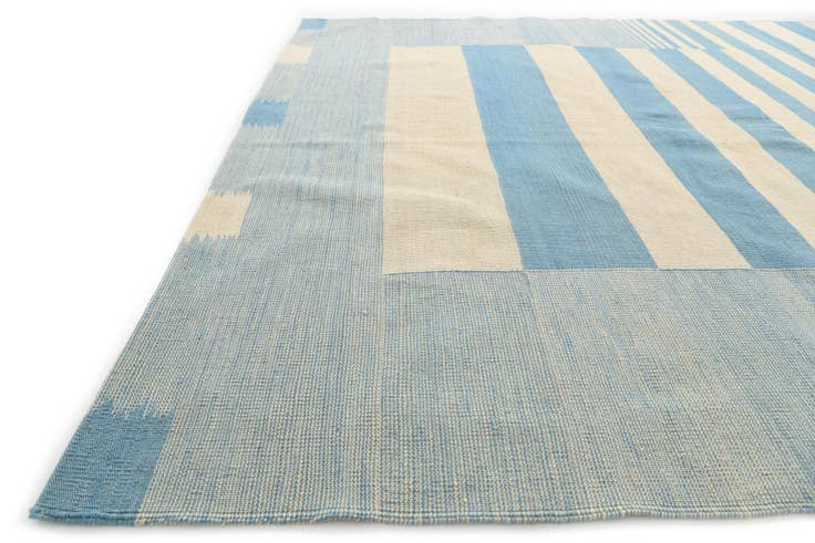 Detail image of 6' 8 x 9' 9 Hand Woven Kilim Modern Wool Rug