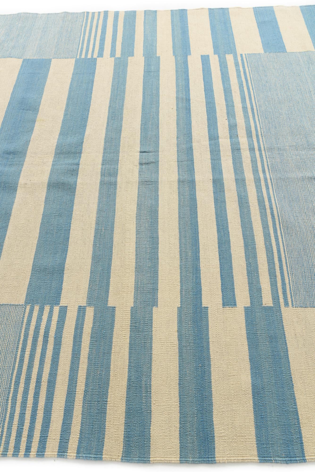 6' 8 x 9' 9 Hand Woven Kilim Modern Wool Rug