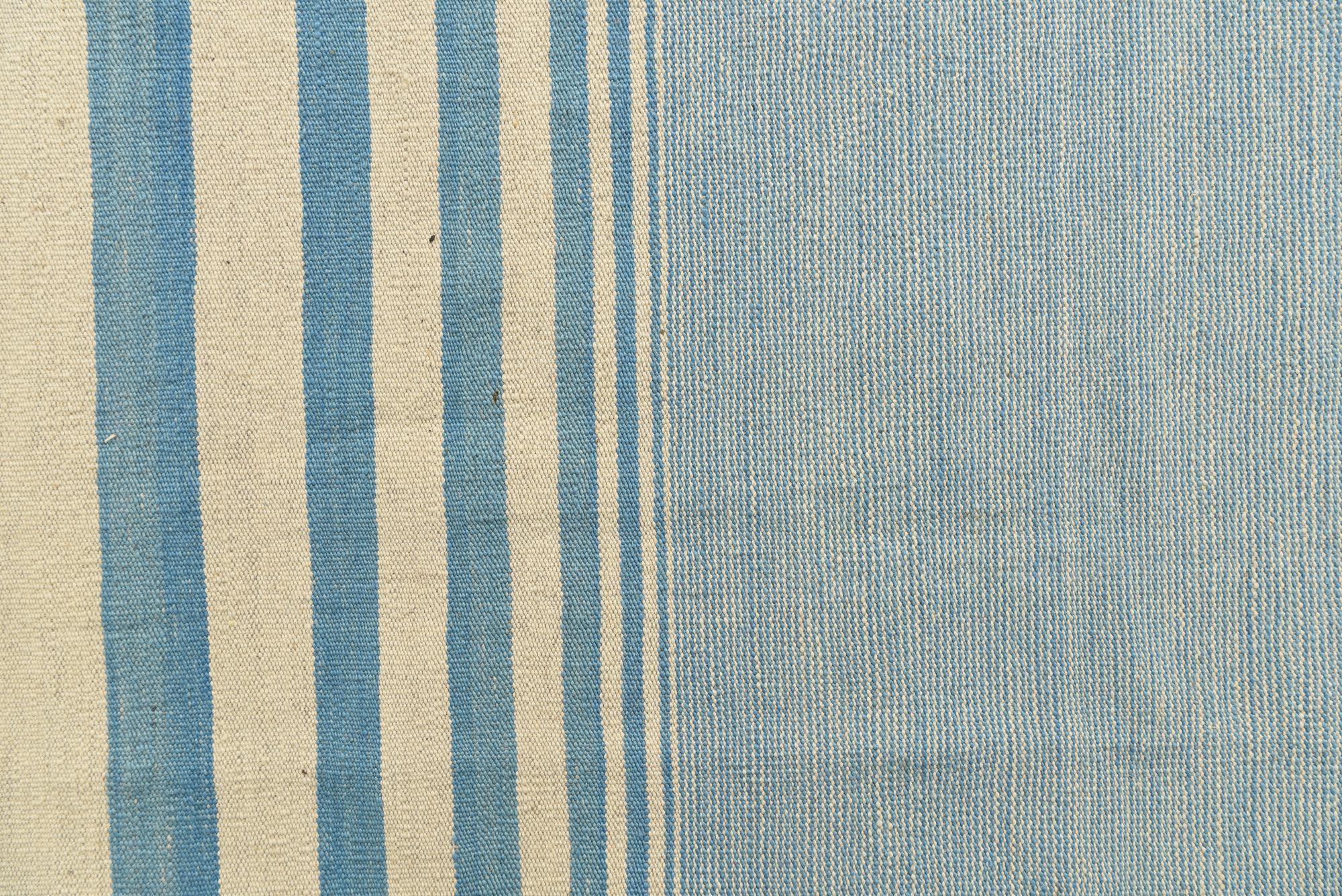 6' 8 x 9' 9 Hand Woven Kilim Modern Wool Rug