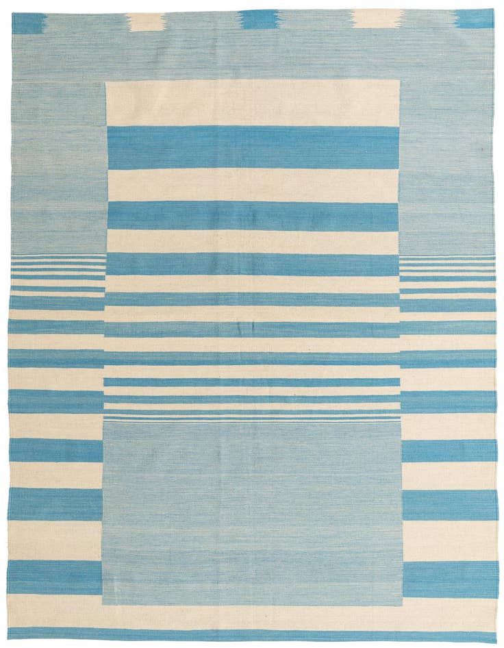 Detail image of 6' 8 x 9' 9 Hand Woven Kilim Modern Wool Rug