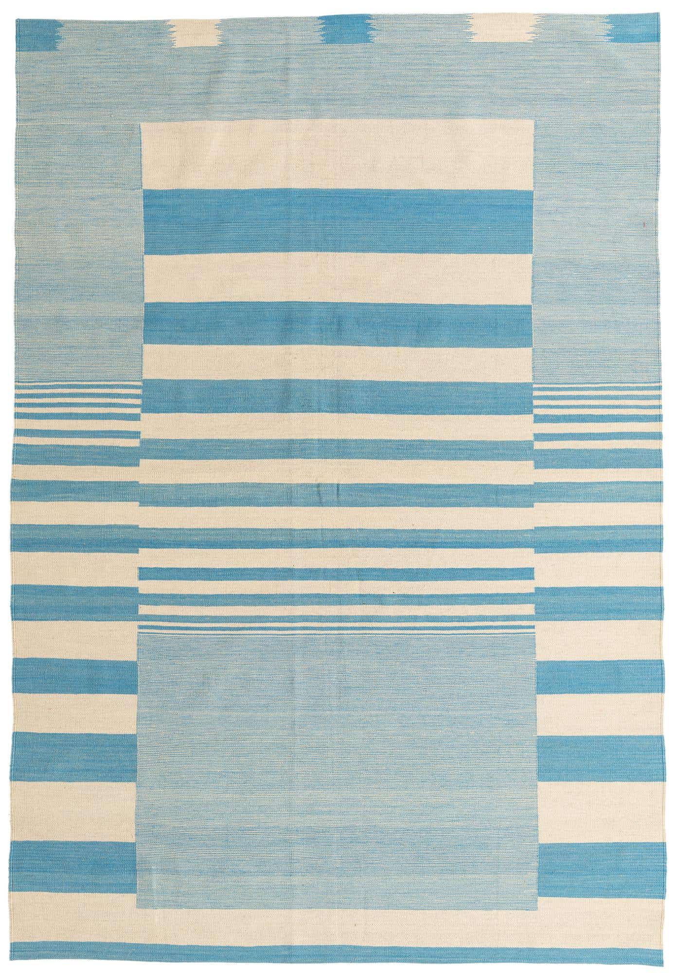 6' 8 x 9' 9 Hand Woven Kilim Modern Wool Rug