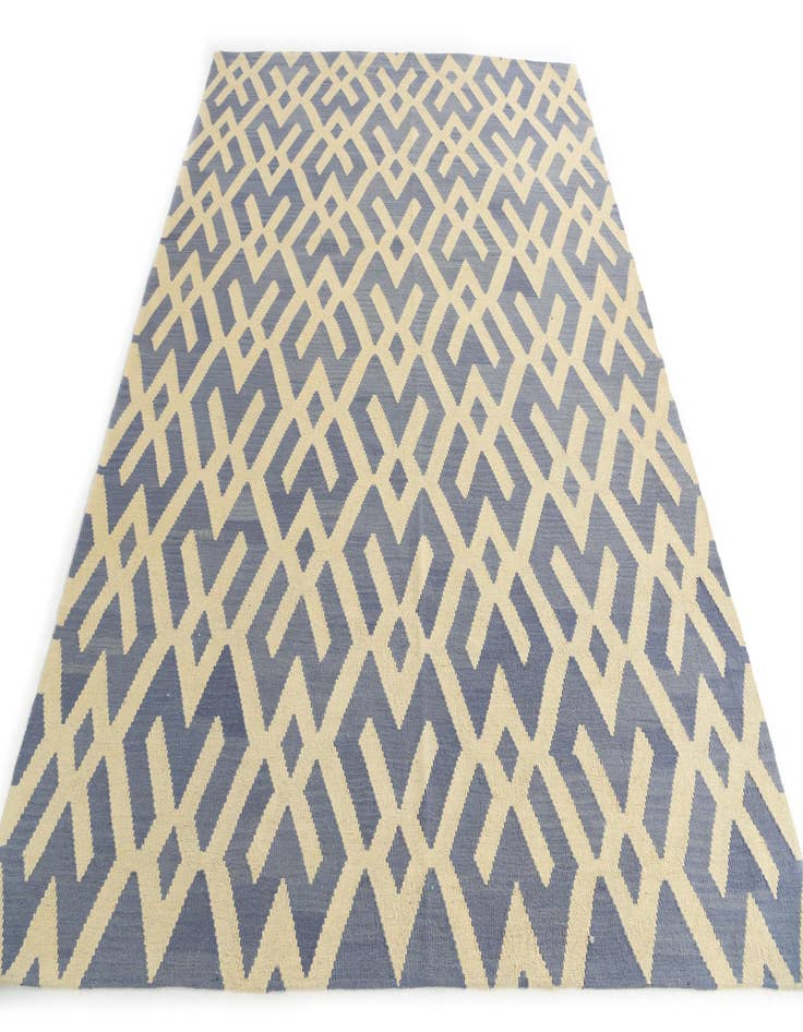 Detail image of 7' 2 x 9' 5 Hand Woven Kilim Modern Wool Rug