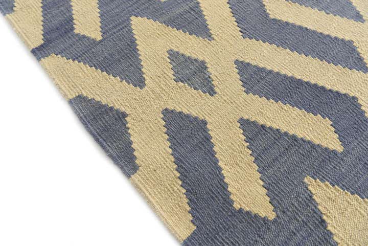 7' 2 x 9' 5 Hand Woven Kilim Modern Wool Rug