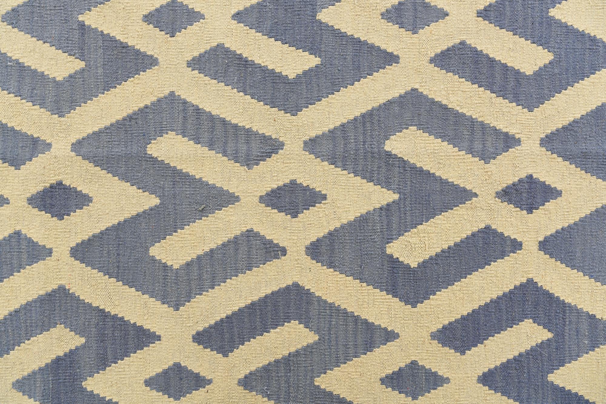 7' 2 x 9' 5 Hand Woven Kilim Modern Wool Rug
