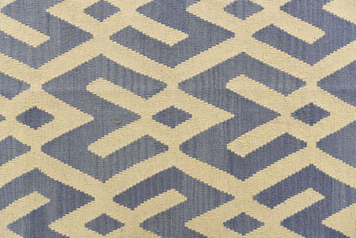 7' 2 x 9' 5 Hand Woven Kilim Modern Wool Rug