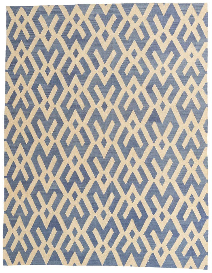 Detail image of 7' 2 x 9' 5 Hand Woven Kilim Modern Wool Rug