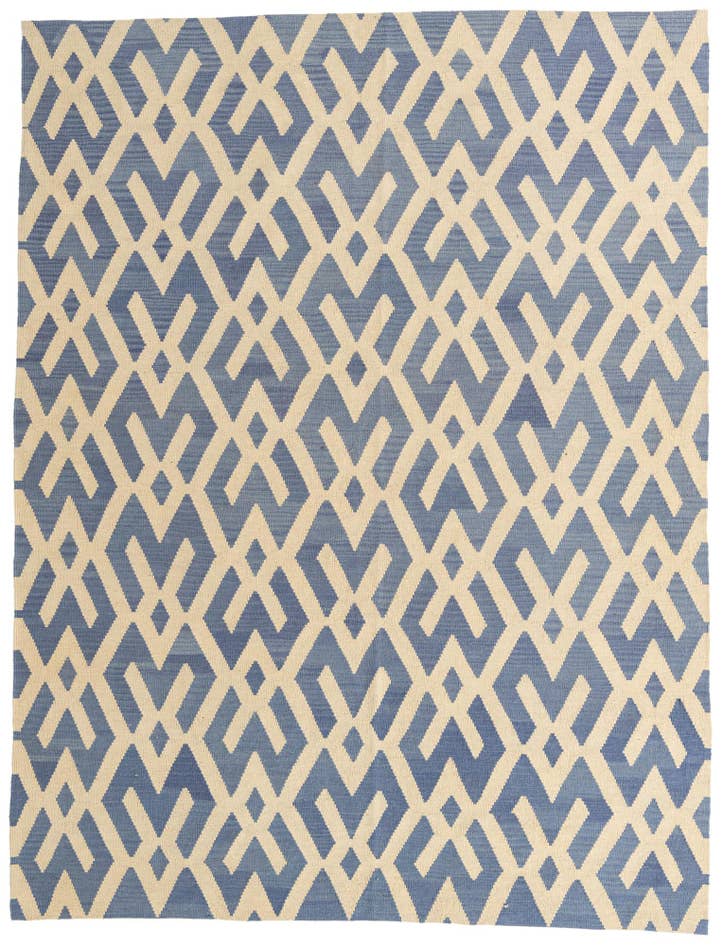 Detail image of 7' 2 x 9' 5 Hand Woven Kilim Modern Wool Rug
