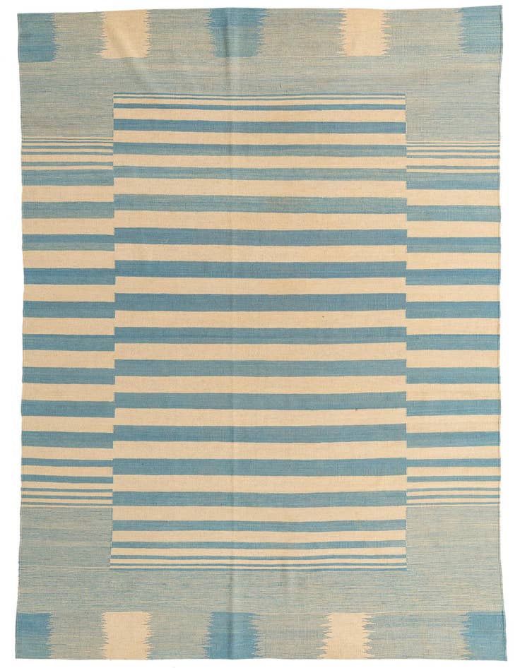 Detail image of 6' 7 x 9' 8 Hand Woven Kilim Modern Wool Rug