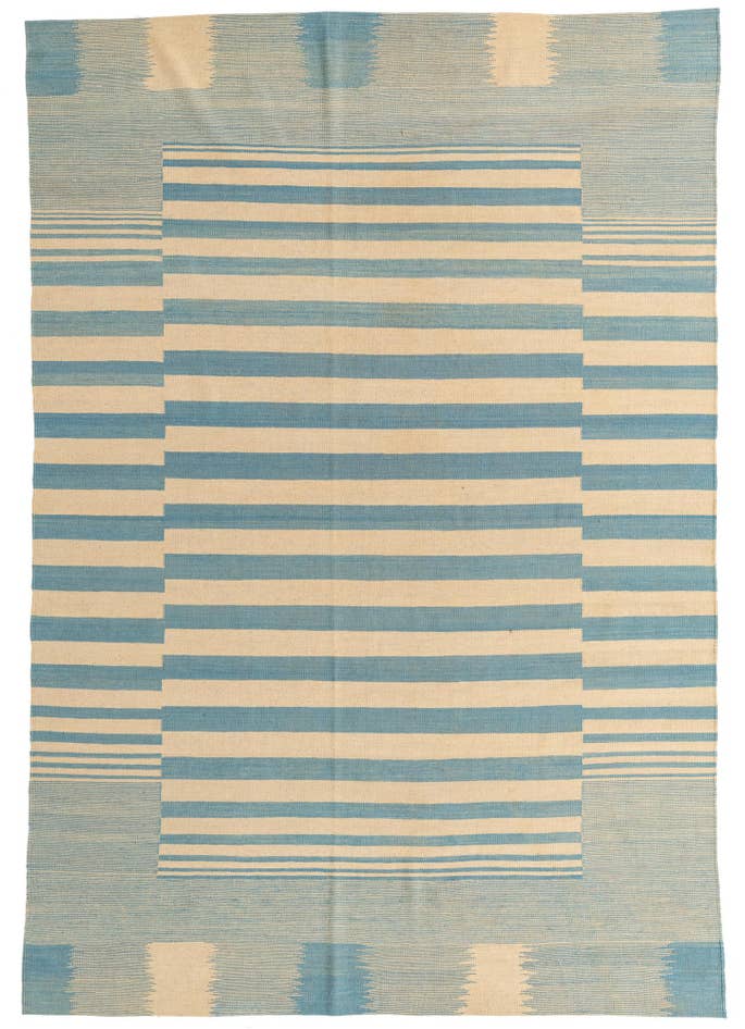 Detail image of 6' 7 x 9' 8 Hand Woven Kilim Modern Wool Rug