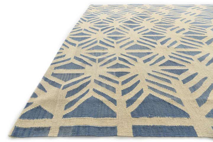7' 3 x 9' 5 Hand Woven Kilim Modern Wool Rug