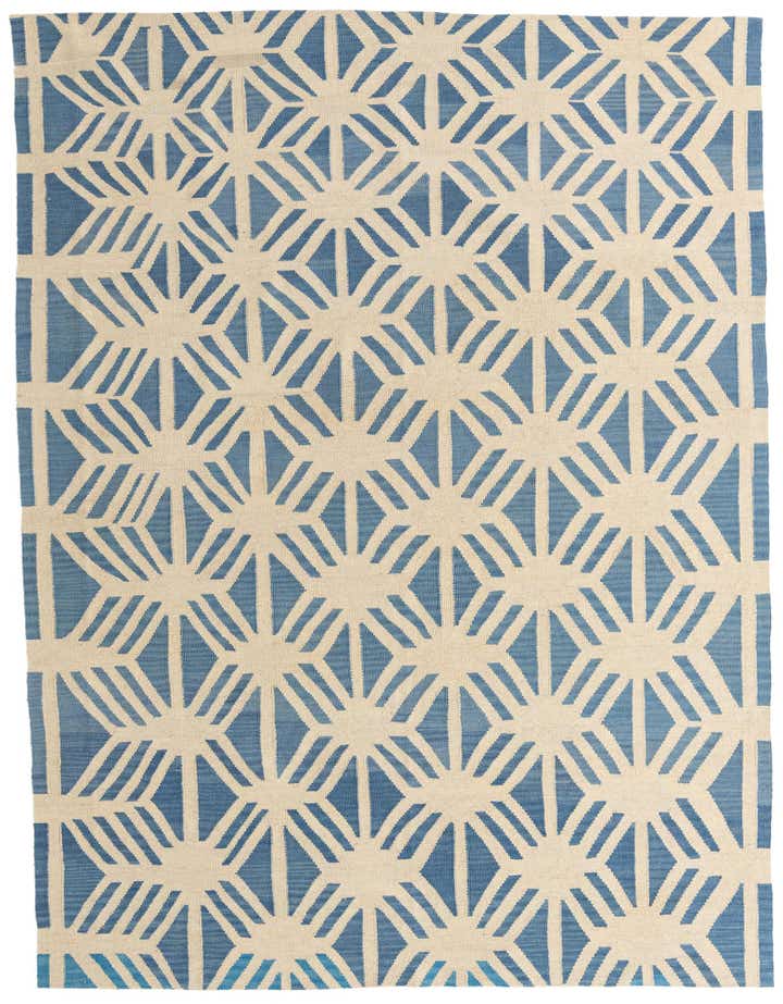 7' 3 x 9' 5 Hand Woven Kilim Modern Wool Rug