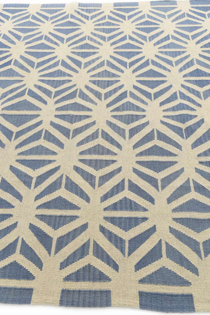 7' 3 x 9' 6 Hand Woven Kilim Modern Wool Rug