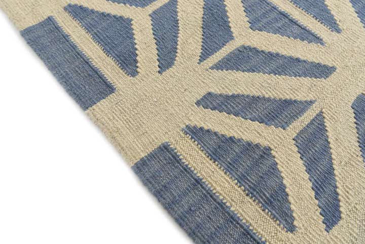 7' 3 x 9' 6 Hand Woven Kilim Modern Wool Rug
